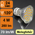 8. 5050 SMD LED (24 db), 4 Watt, meleg fehér